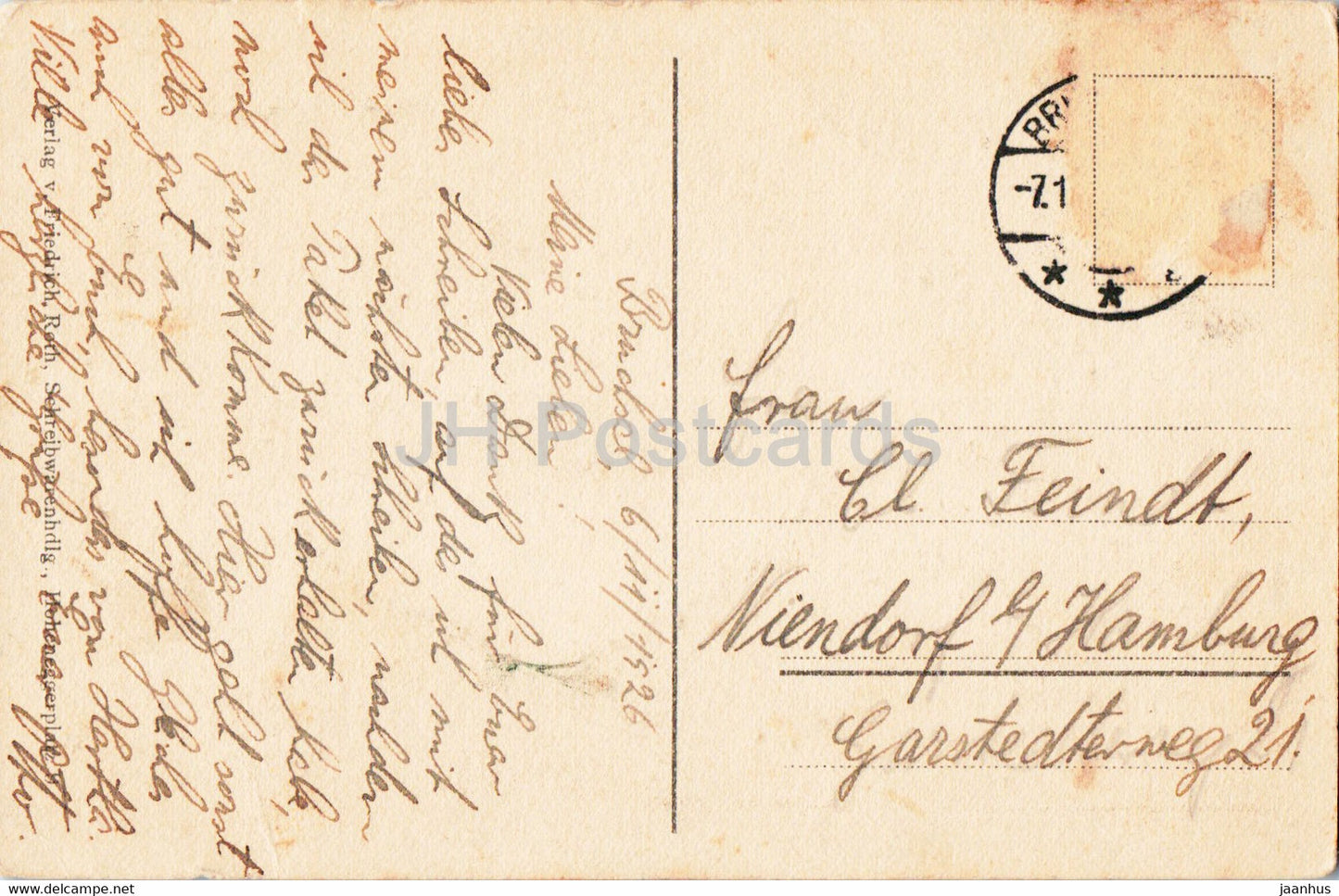 Bruchsal - Grossh Schloss - Marmosaal - castle - old postcard - 1926 - Germany - used