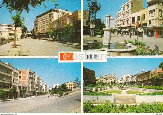 Kilis - Gaziantep - streets - multiview - 1985 - Turkey - used - JH Postcards