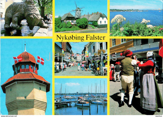 Nykobing Falster - Bjornebronden - Ejegod Molle - Guldborgsund - folk costumes - 1993 - Denmark - used - JH Postcards