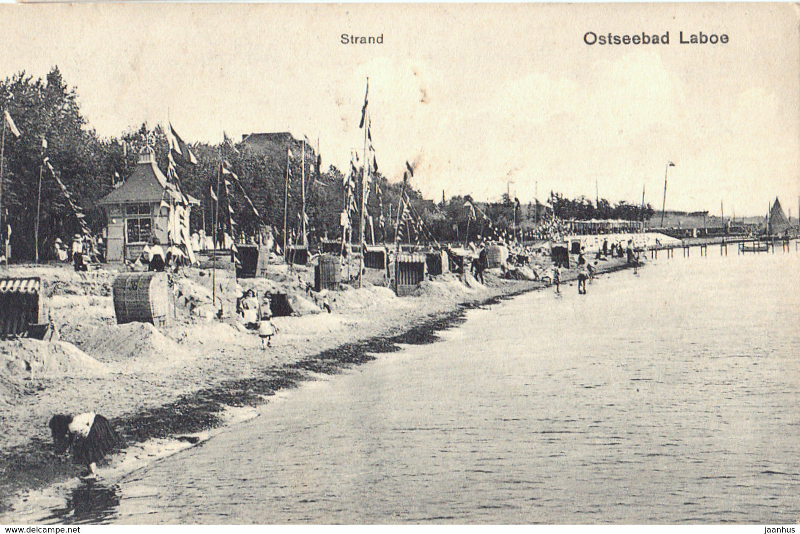 Ostseebad Laboe - Strand - beach - old postcard - 9617 - Germany - used - JH Postcards