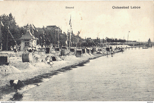 Ostseebad Laboe - Strand - beach - old postcard - 9617 - Germany - used - JH Postcards