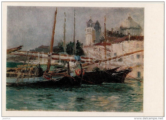 painting by A. Beggrov - Venezia . Venice - ship - Russian art - 1979 - Russia USSR - unused - JH Postcards