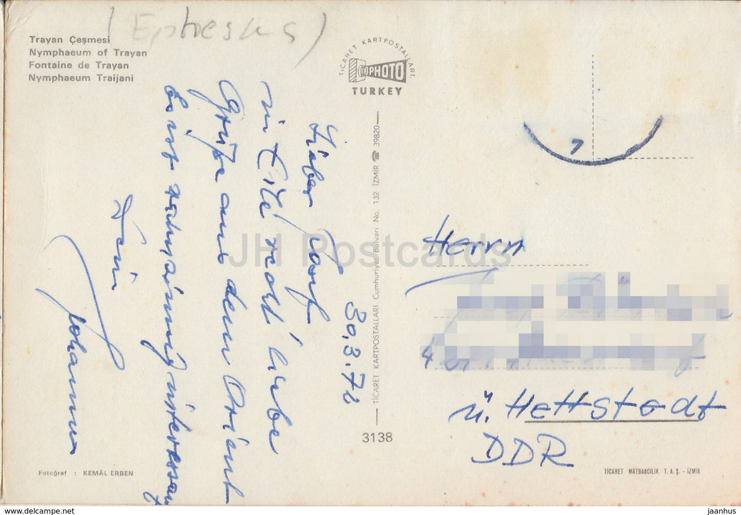 Nymphaneum of Trayan - ancient world - archaeology - 3138 - 1972 - Turkey - used