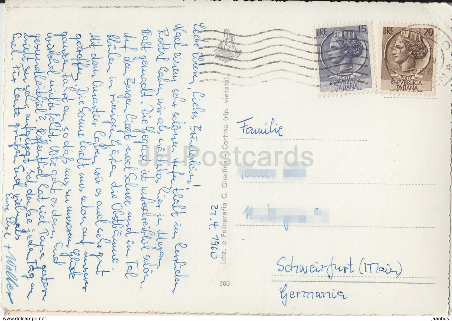 Saluti da Merano - Grusse aus Meran - multiview - 380 - Italy - 1960 - used