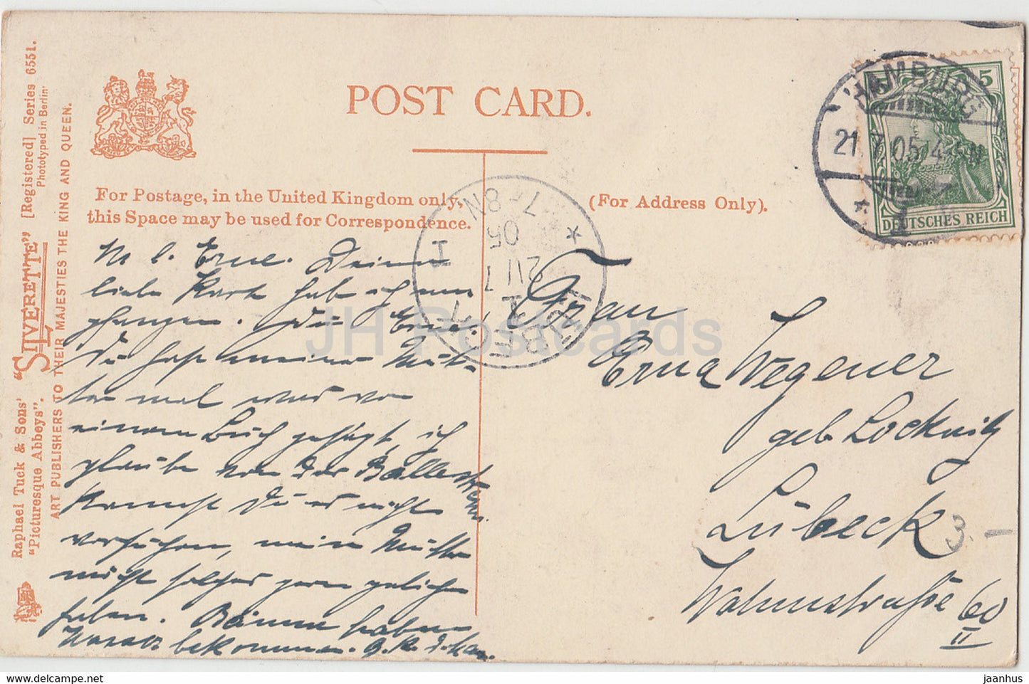 Fountain's Abbey - 6551 - old postcard - 1905 - England - United Kingdom - used