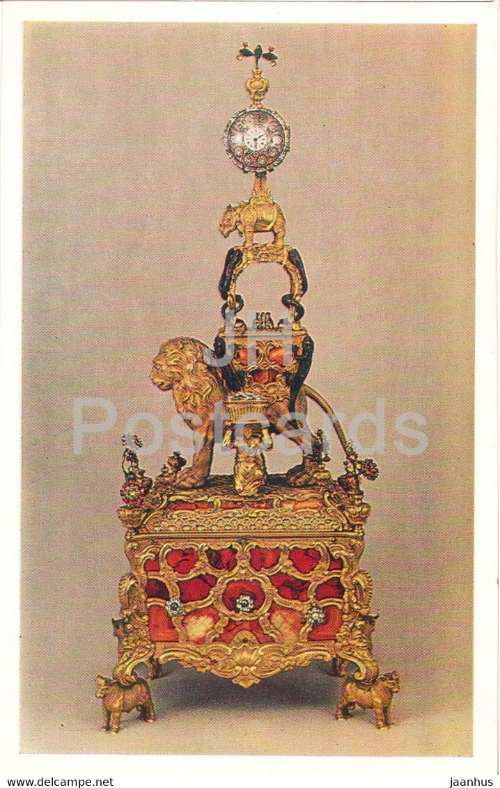 The Hermitage, Leningrad , English Applied Art - Table clock. England. 1770s - Russia - USSR - 1983 - used - JH Postcards