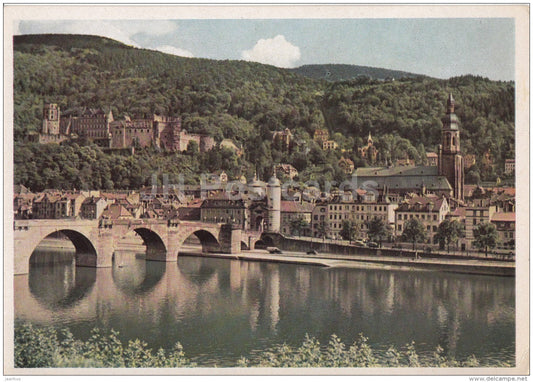 Schloss und Alte Brücke - Castle and Old Bridge - Heidelberg  - Germany - unused - JH Postcards