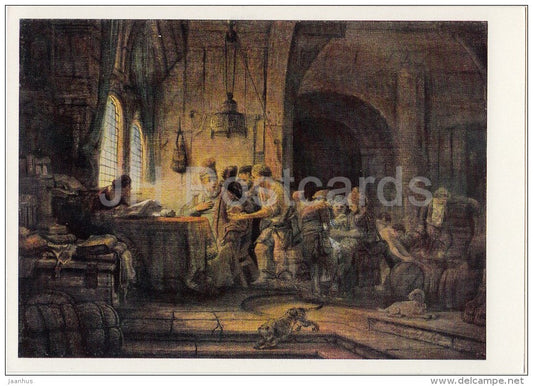 painting by Rembrandt - The Parable of the Labourers in the Vineyard , 1637 - Dutch art - 1967 - Russia USSR - unused - JH Postcards