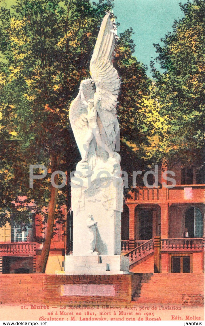 Muret - Le Monument Clement Ader - old postcard - France - used - JH Postcards