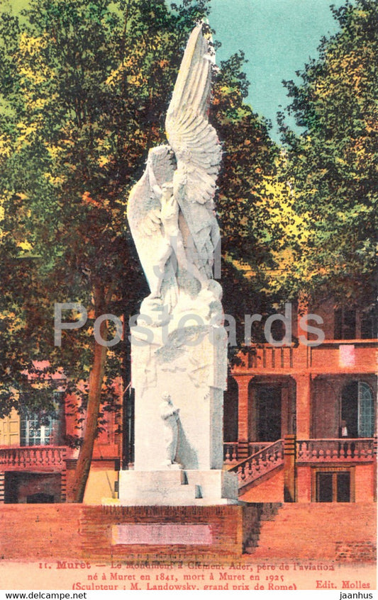 Muret - Le Monument Clement Ader - old postcard - France - used - JH Postcards