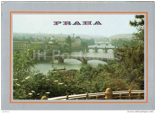 Bridges of Prague - Praha - Prague - Czechoslovakia - Czech - unused - JH Postcards