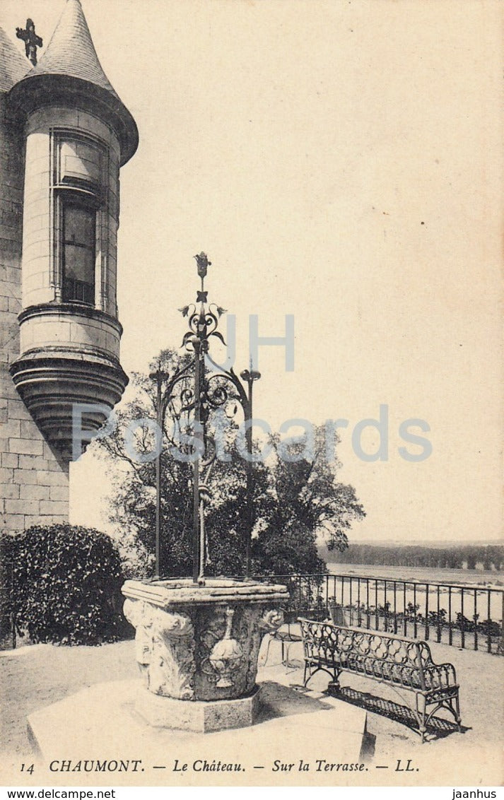 Chaumont - Le Chateau - Sur La Terrasse - castle - 14 - old postcard - France - unused