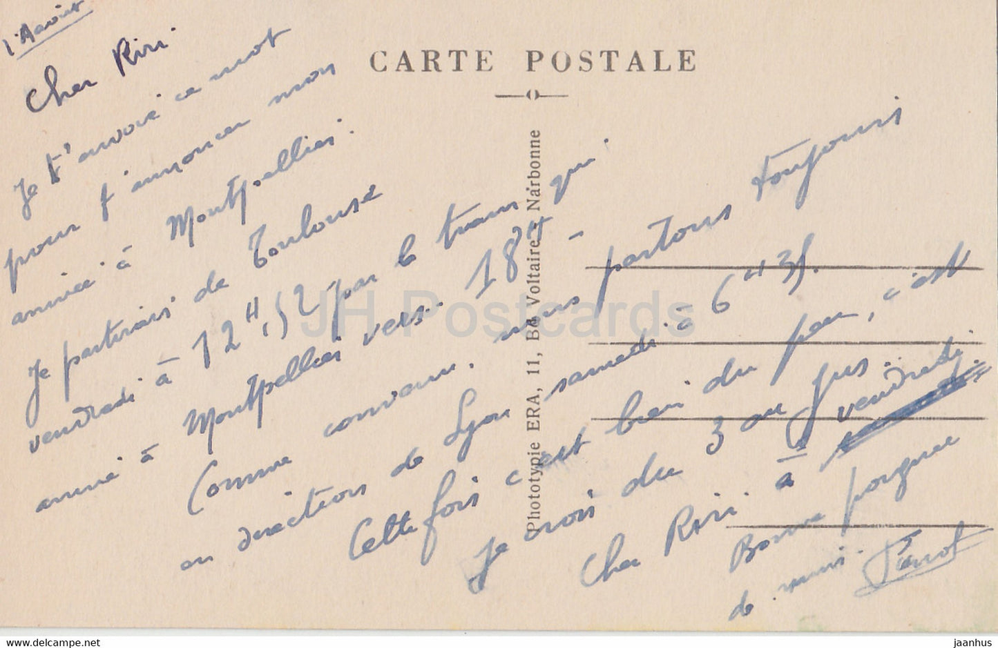 Muret - Le Monument Clement Ader - alte Postkarte - Frankreich - gebraucht