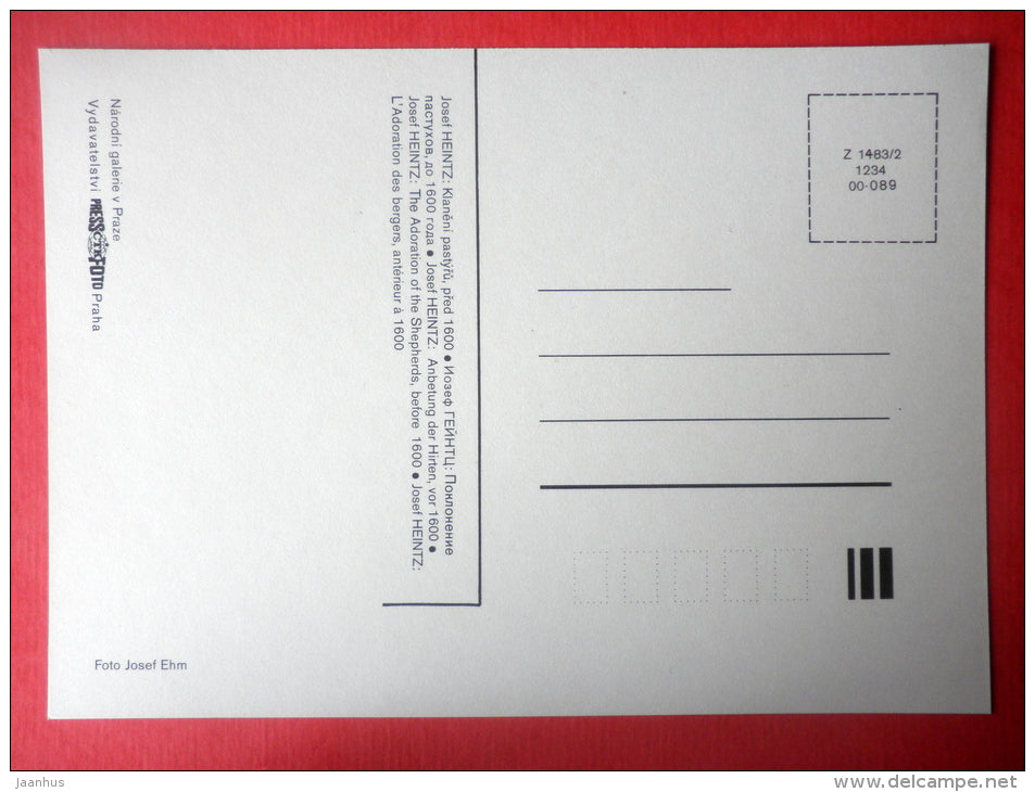 Painting by Joseph Heintz - The Adoration of the Shepherds , after 1600 - swiss art - unused - JH Postcards