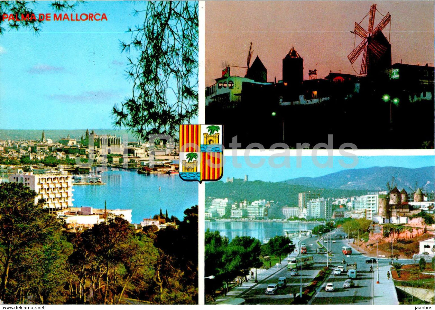 Palma de Mallorca - Paseo Maritimo - multiview - 15008 - 1978 - Spain - used - JH Postcards