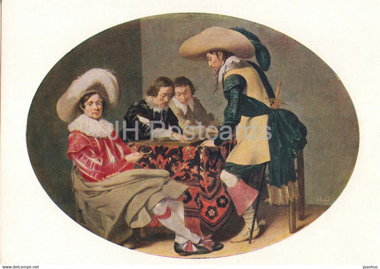 painting by Willem Cornelisz Duyster - Officers Playing Trick Track - Dutch art - 1961 - Russia USSR - unused - JH Postcards