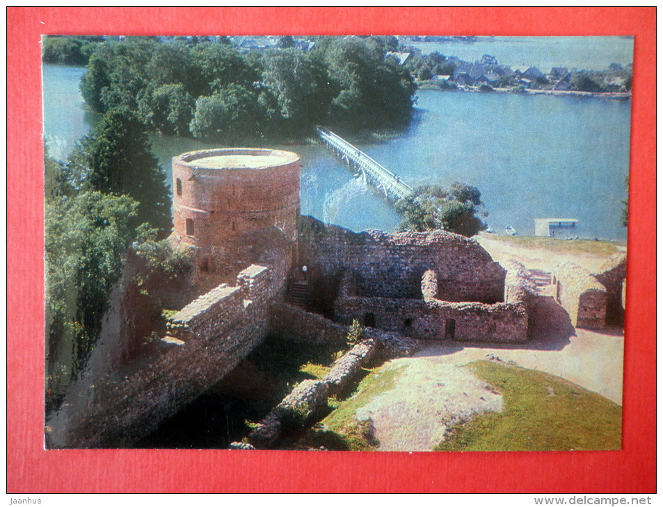A view of Trakai from the Castle Tower - bridge - Trakai - 1974 - USSR Lithuania - unused - JH Postcards