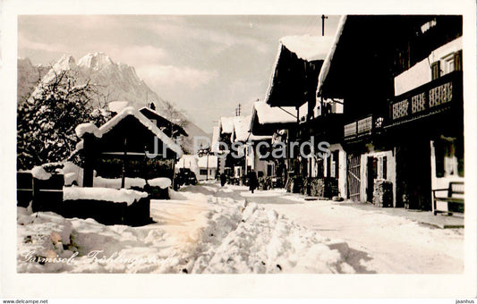 Garmisch - Fruhlingsstrasse - Bahnpost - old postcard - 1950 - Germany - used - JH Postcards