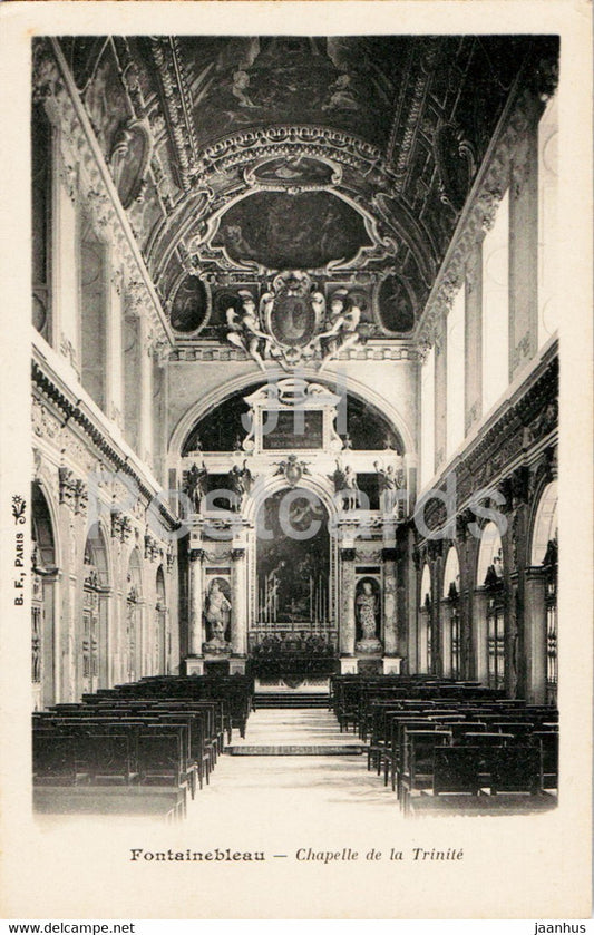 Fontainebleau - Chapelle de la Trinite - old postcard - France - unused - JH Postcards