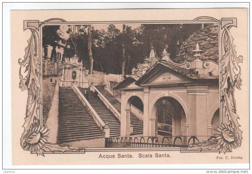 Acqua Santa - Scala Santa - 7041 - Fot. C. Drobig - old postcard - Italy - unused - JH Postcards