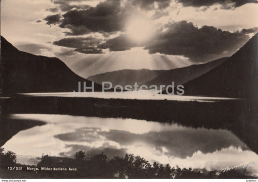 Norge - Midnattsolens Land - Norway - Land of the Midnight Sun - old postcard - 1940 - Norway - used - JH Postcards