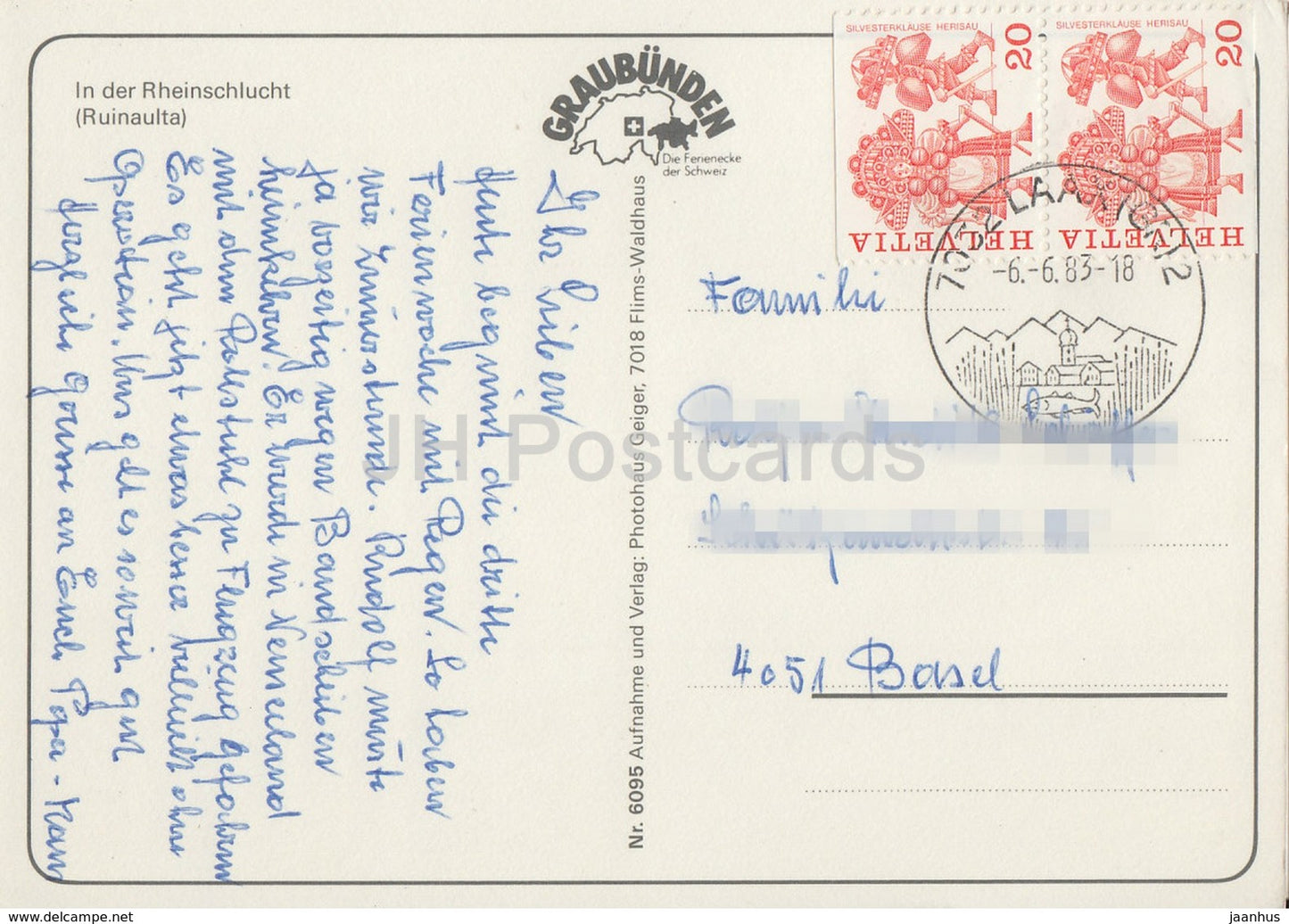 In der Rheinschlucht - Ruinaulta - 1983 - Suisse - occasion