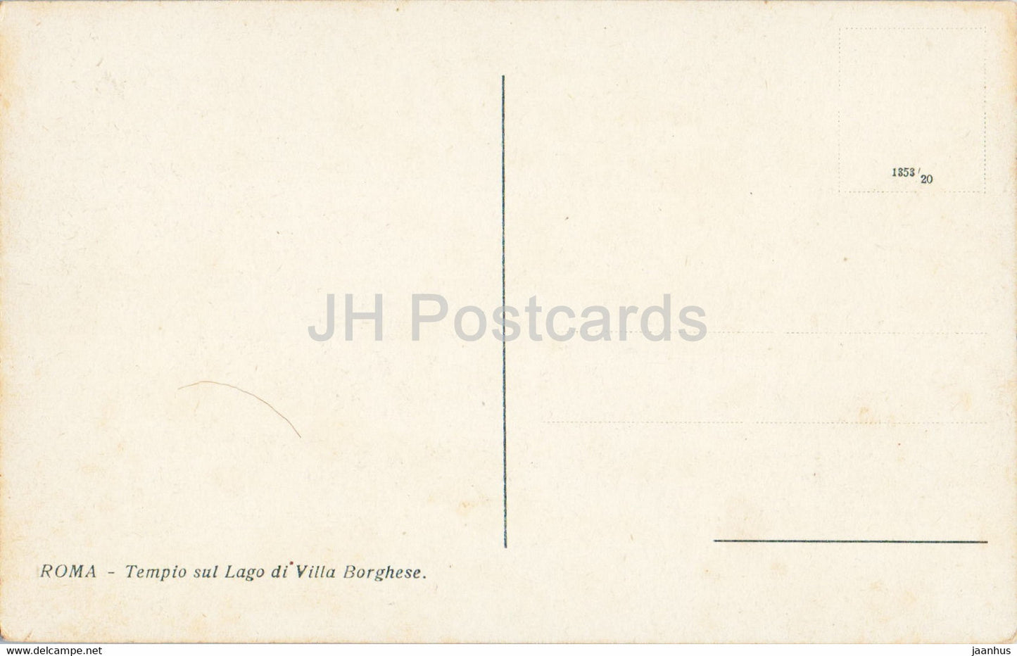 Roma - Rome - Tempio sul Lago di Villa Borghese - old postcard - Italy - unused