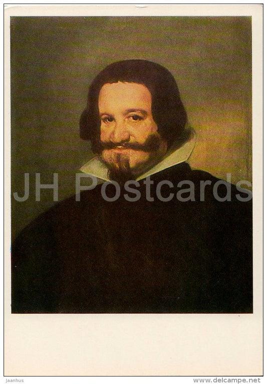 painting by Diego Velazques - Portrait of Count Olivares , 1640 - Spanish art - Russia USSR - 1982 - unused - JH Postcards