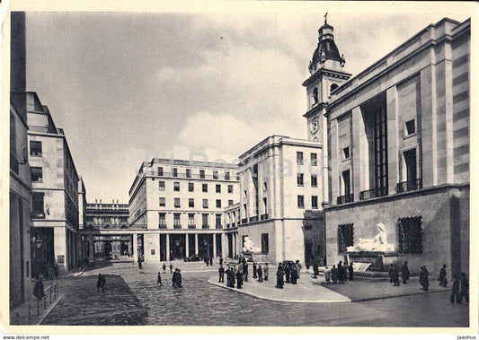 Torino - Turin - via Roma - Statue Po e Dora -  old postcard - 1953 - Italy - used - JH Postcards