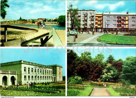 Gorzow WLKP - widok - hotel GZWS Stilon - fragment miasta - park Wiosny Ludow - multiview - Poland - unused - JH Postcards