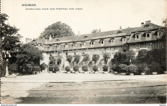 Weimar - Ehemaliges Haus der Freifrau von Stein - old postcard - Germany - unused - JH Postcards