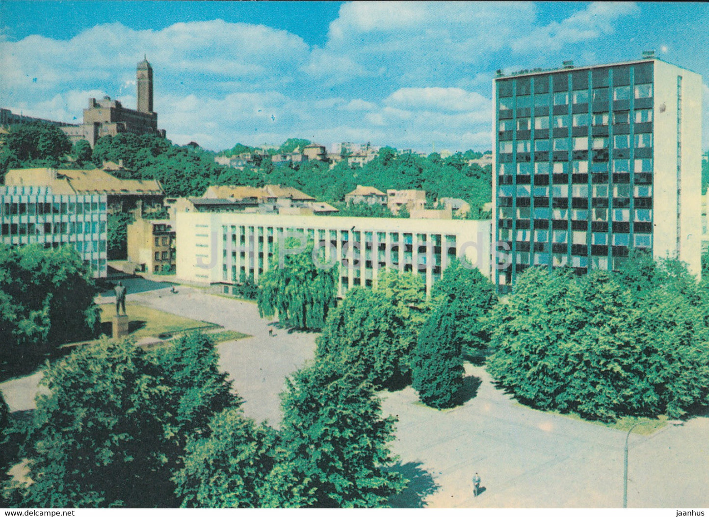 Kaunas - J. Janonis Square - 1982 - Lithuania USSR - unused - JH Postcards