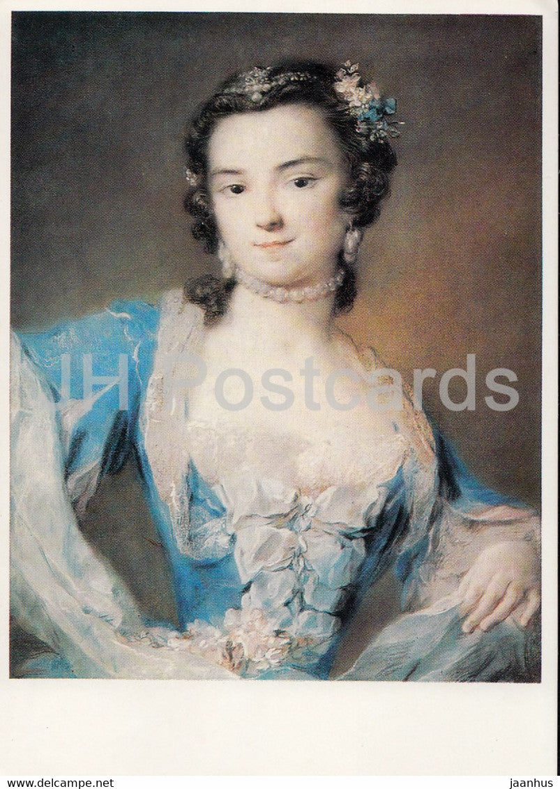 painting by Rosalba Carriera - Die Tanzerin Barbarina Campani - dancer - 9005 - Italian art - Germany DDR - unused - JH Postcards