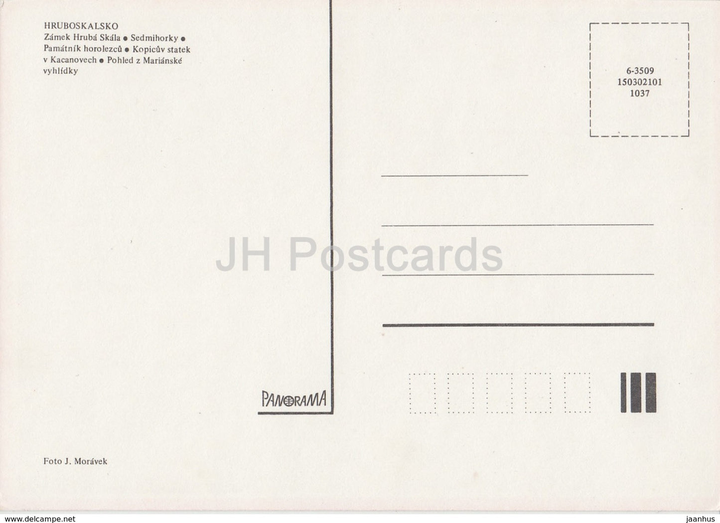 Hruboskalsko - Château de Hruba Skala - monument aux grimpeurs - multiview - Tchécoslovaquie - République tchèque - inutilisé