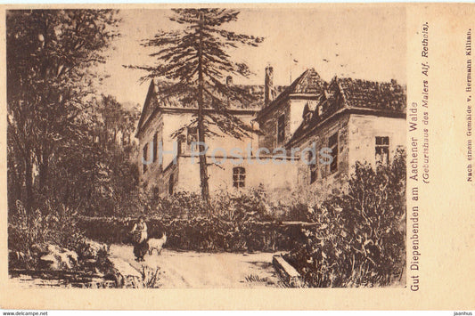 Aachen - Gut Diepenbenden am Aachener Walde - Gemalde v Hermann Killian - old postcard - 1912 - Germany - used - JH Postcards