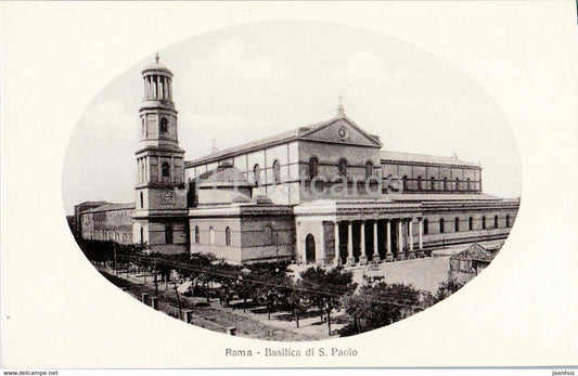 Roma - Rome - Basilica di S Paolo - cathedral - 51 - old postcard - Italy - unused - JH Postcards