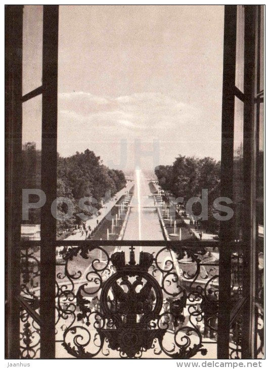View of the Samson´s Canal - Petrodvorets - restoration - large format postcard - 1966 - Russia USSR - unused - JH Postcards