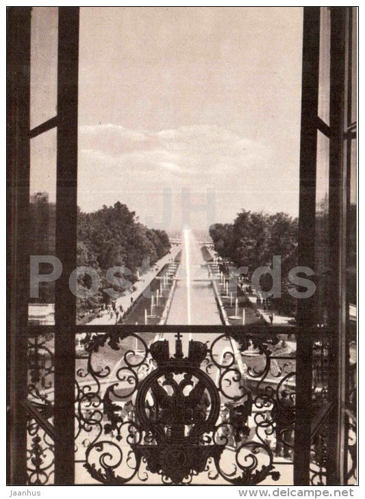 View of the Samson´s Canal - Petrodvorets - restoration - large format postcard - 1966 - Russia USSR - unused - JH Postcards