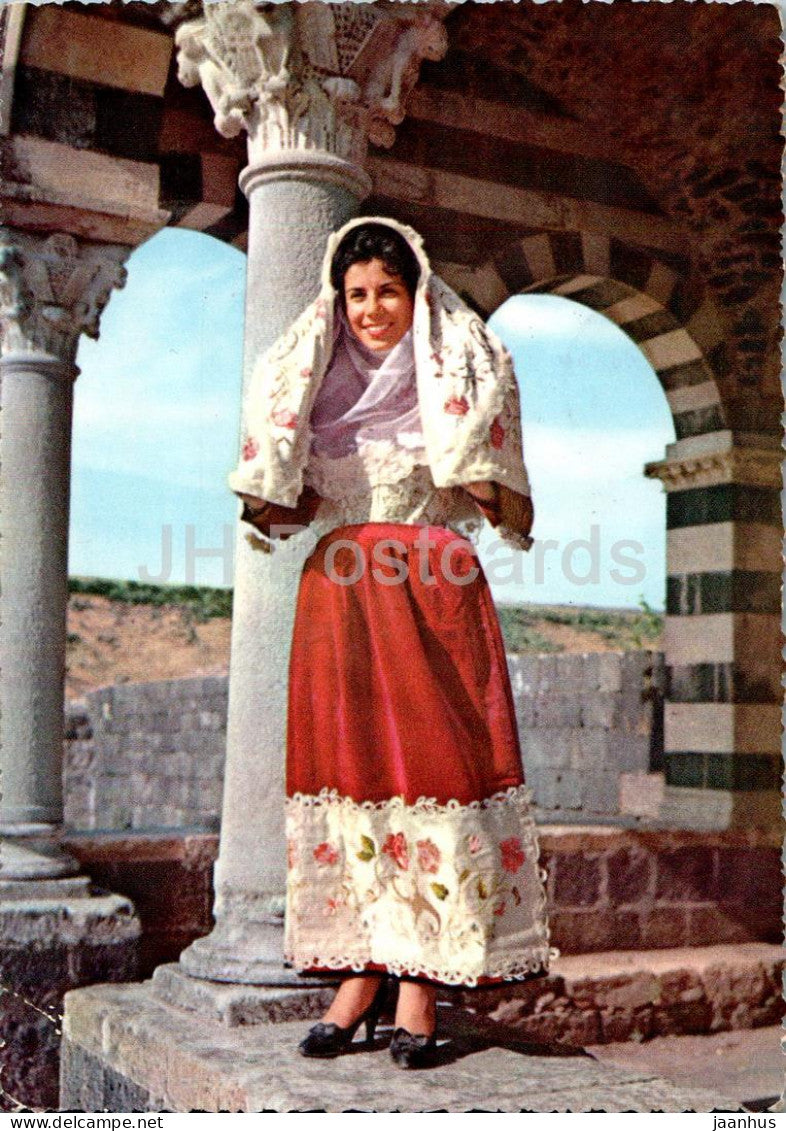 Costumi Sardi - Osilo - folk costume - old postcard - 1956 - Italy - used - JH Postcards