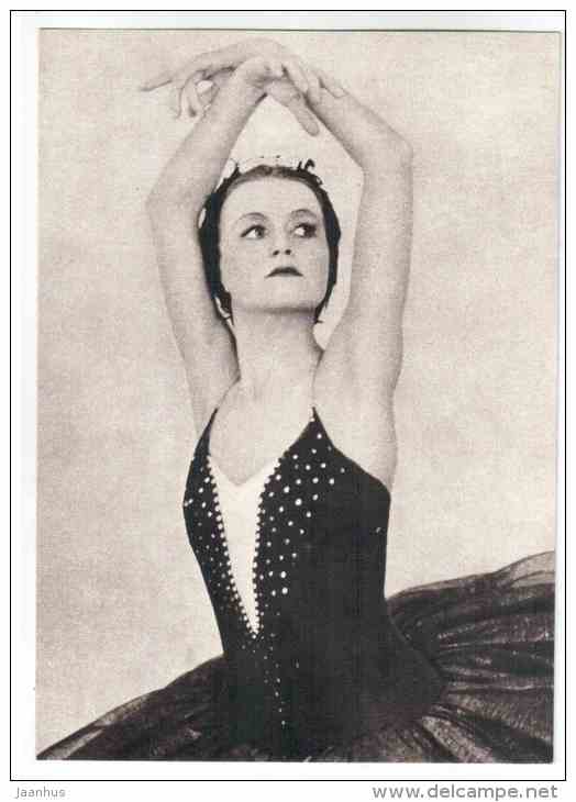 Odile in the Swan Lake - Helmi Puur ballerina - ballet - 1979 - Estonia USSR - unused - JH Postcards