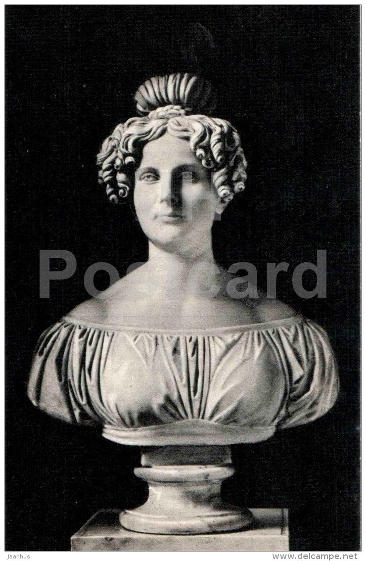 sculpture by Bertel Thorvaldsen - Portrait of a Grand Duchess Jelena Pavlovna - danish art - unused - JH Postcards
