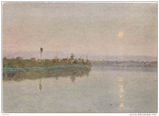 painting by B. Rybchenkov - The Silence of a Summer Night - view - russian art - unused - JH Postcards