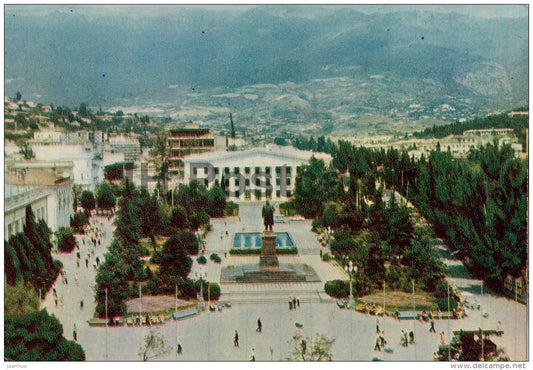 Lenin square - Yalta - Crimea - 1970 - Ukraine USSR - unused - JH Postcards