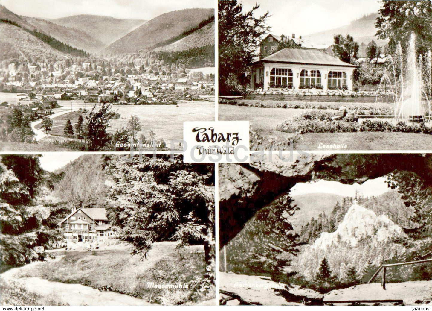 Tabarz Thur Wald - Lesehalle - Massemuhle -  Germany DDR - used - JH Postcards