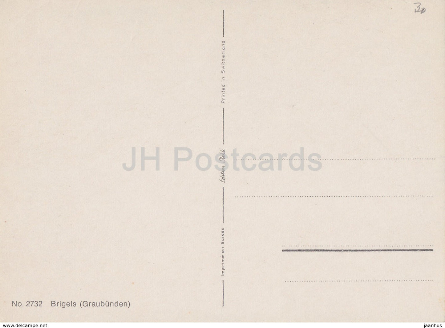 Brigels - 2732 - Switzerland - unused