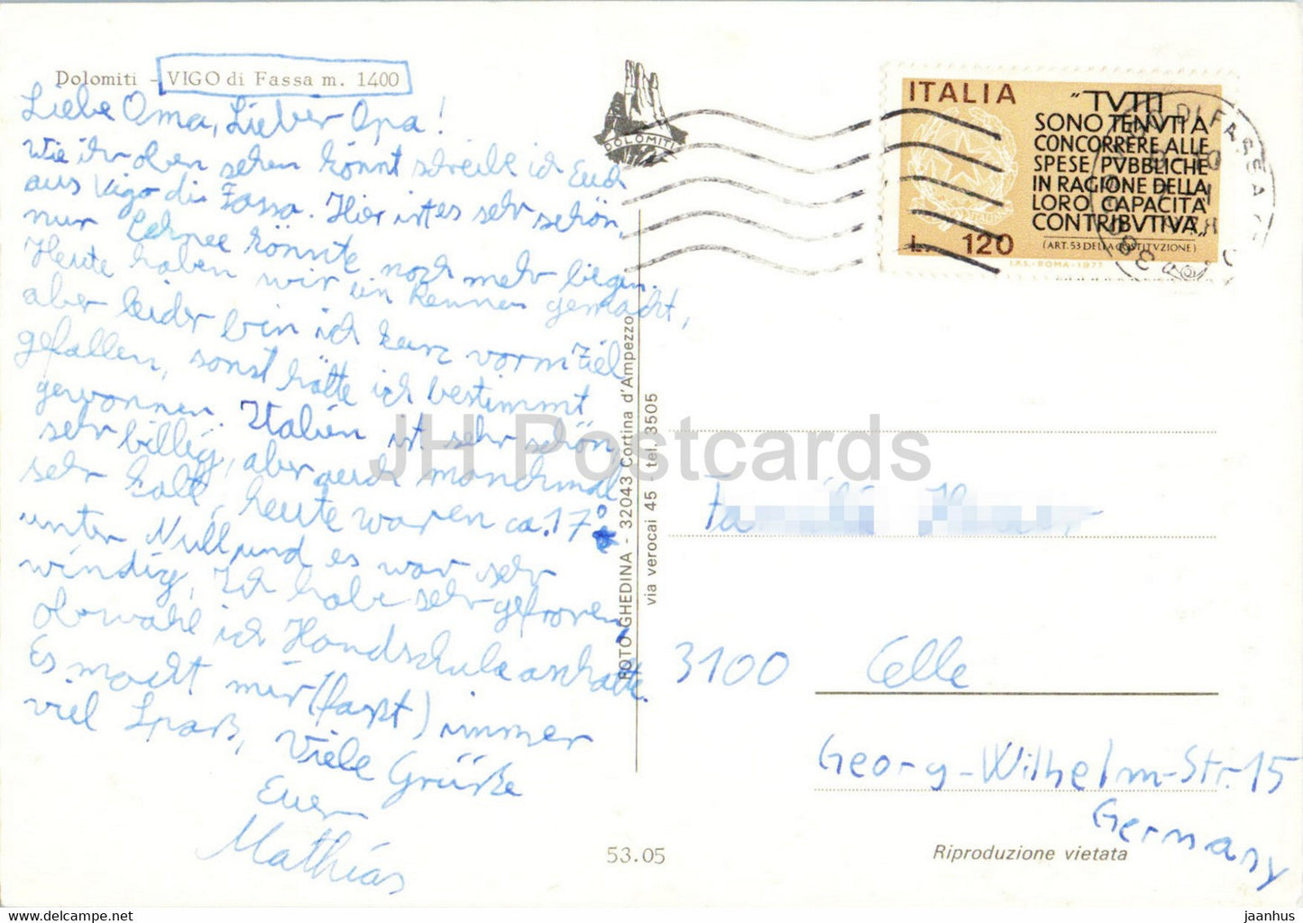 Dolomiti - Vigo di Fassa - 1978 - Italie - occasion