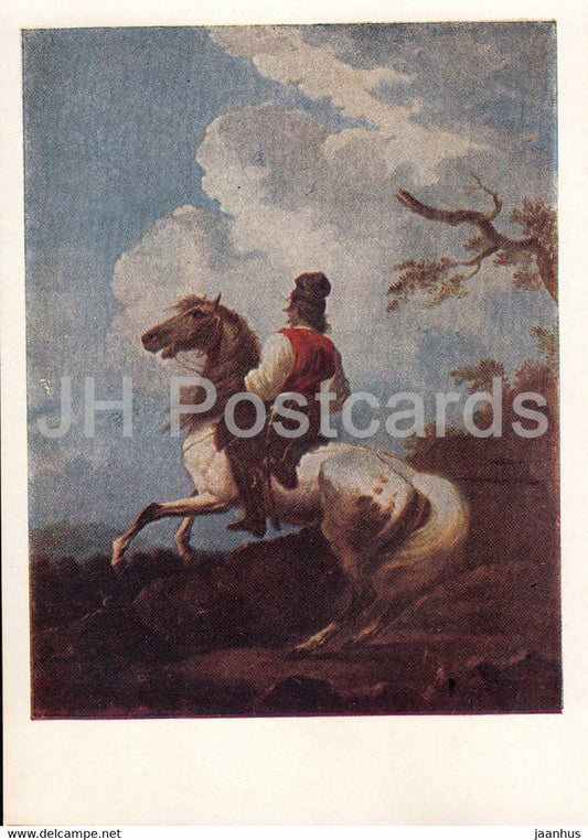 painting by A. Orlovsky - Polish Horseman - Rider - horse - Russian art - 1957 - Russia USSR - unused - JH Postcards