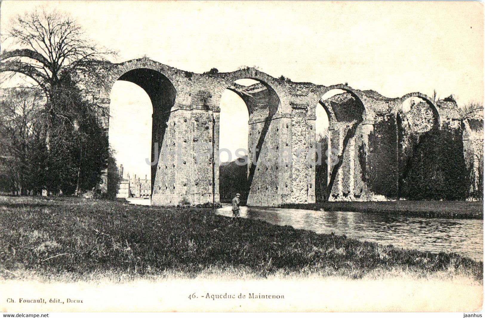 Aqueduc de Maintenon - ancient world - 46 - old postcard - France - unused - JH Postcards