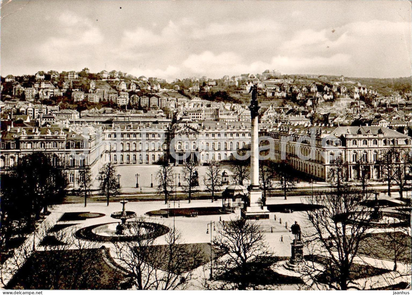 Stuttgart - Neues Schloss - 1065 - old postcard - 1955 - Germany - used