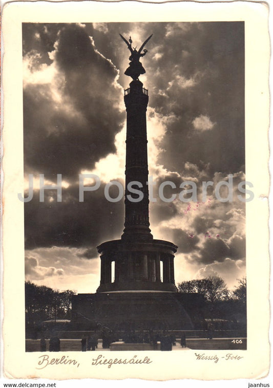 Berlin - Siegessaule - 106 - old postcard - Germany - used - JH Postcards